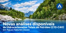 Novas análises em águas naturais doces | Hidrocarbonetos totais de petróleo (C10-C40)
