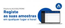ALS Solutions | Registe as suas amostras em qualquer lugar e hora!